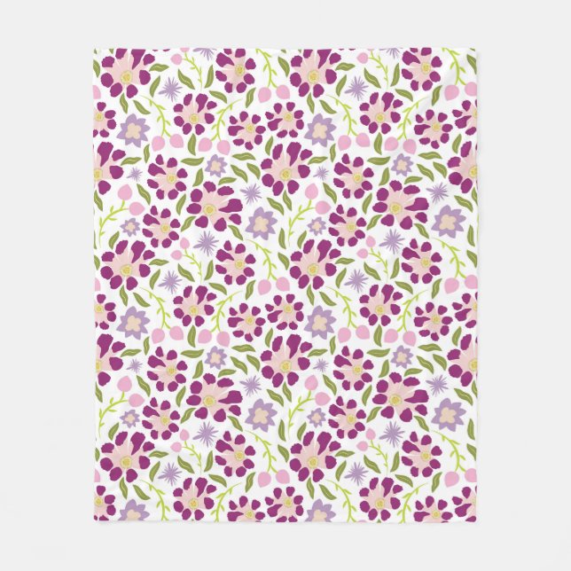 Ditsy blommigt fleecefilt (Framsidan)