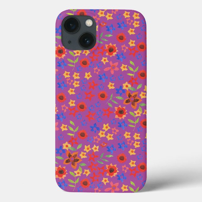 Ditsy Blommigt på Magenta Samsung Galaxy Note 4 Fo (Baksida)