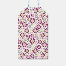 Ditsy blommigt presentetikett