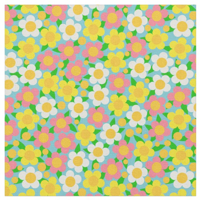 Ditsy blommigttyg tyg (Närbild)