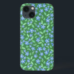 Ditsy Bright Blue Periwinkles on Grönt Blommigt<br><div class="desc">Ett mycket söt Fodral-Mate Fodral som skyddar din Samsung Galaxy Note 4-smartphone, med en land-stil-dilat mönster av ljusblå Periwinkle-blommor på Mörk grönt bakgrund. En del av samlingen "Periwinkle Patch" för Posh och Painterly.</div>