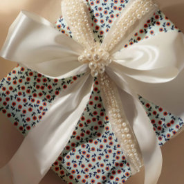 Ditsy Coral Daisies – Mini Floral Seamless Pattern Presentpapper