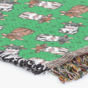 Ditsy Cows Throw Blanket Filt