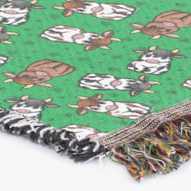 Ditsy Cows Throw Blanket Filt (Hörn)