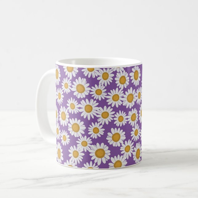 Ditsy-daisy blommor kaffemugg (Framsida vänster)