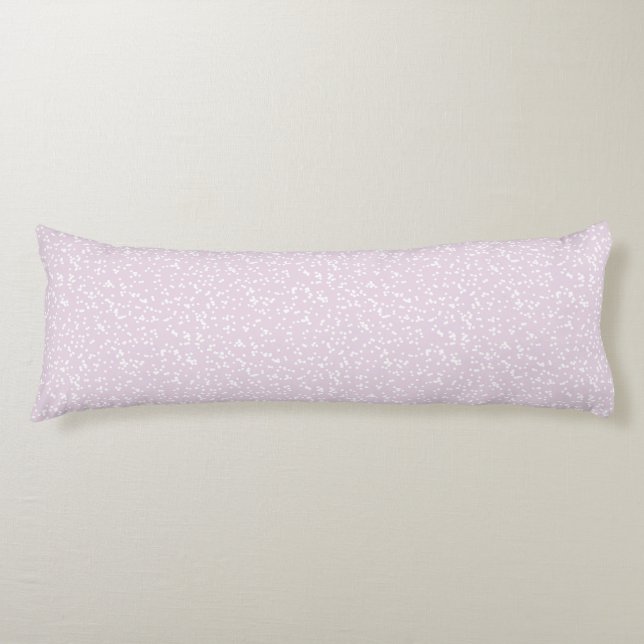 Ditsy Dots Mönster - Vitt på dammig rosa Kroppskudde (Framsidan)