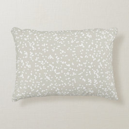 Ditsy Dots Pattern - White on Beige/Greige Prydnadskudde