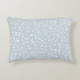 Ditsy Dots Pattern - White on Dusty Blue Prydnadskudde