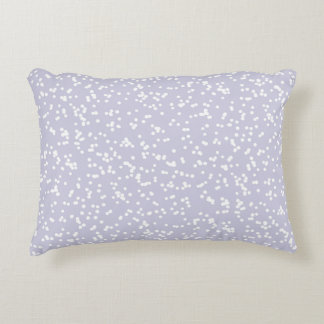 Ditsy Dots Pattern - White on Dusty Purple Prydnadskudde