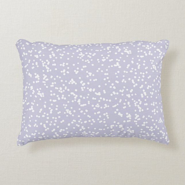 Ditsy Dots Pattern - White on Dusty Purple Prydnadskudde (Framsidan)