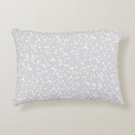 Ditsy Dots Pattern - White on Silver-Gray Prydnadskudde