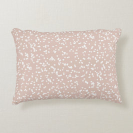 Ditsy Dots Pattern - White on Soft Terracotta Prydnadskudde