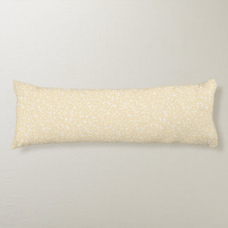 Ditsy Dots Pattern - White on Soft Yellow Kroppskudde
