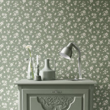 Ditsy Floral Muted Neutral Cottagecore Sage Green