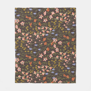 Ditsy Flowers: Vintage Mille-Fleur Mönster Fleecefilt