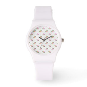 Ditsy Hund Ro Polka Stil Sporty White Wristwatch Armbandsur