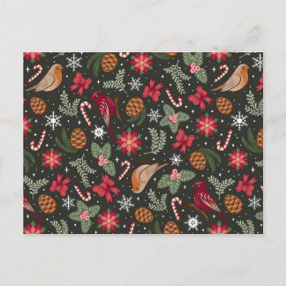 Ditsy Natural jul Helg Vykort