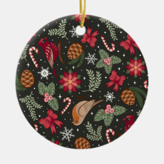 Ditsy Natural jul Julgransprydnad Keramik