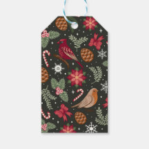 Ditsy Naturliga Juletiketter