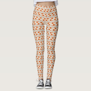 Ditsy Orange Blommigt Leggings
