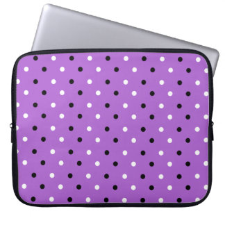 Ditsy Polka dots vid Lila Laptop sleeve