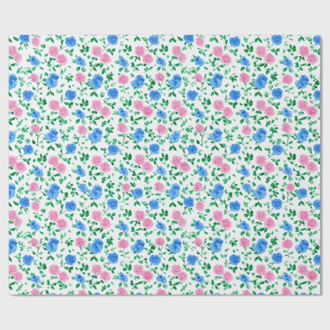 Ditsy Preppy Grandmillenial Ro Vår Presentpapper (Platt)