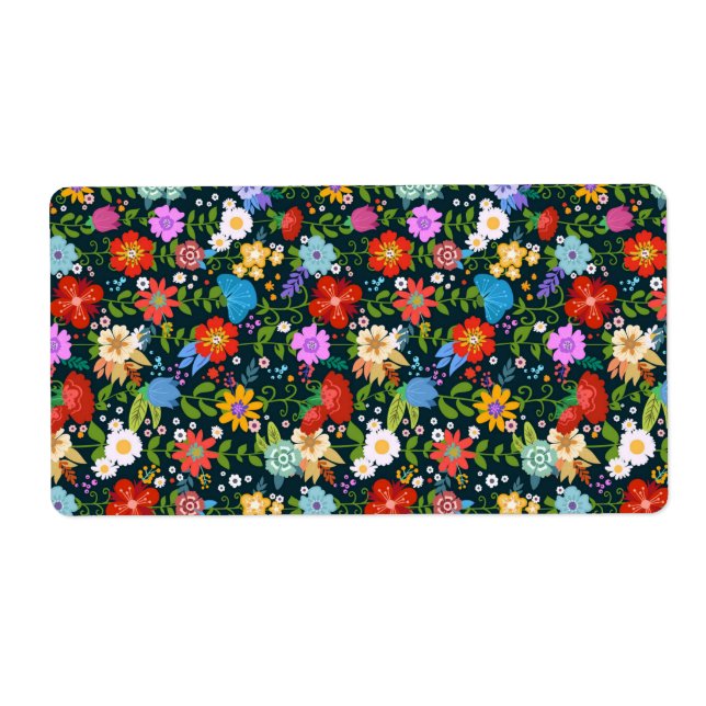 Ditsy seamless Flowers Mönster-13554 Fraktsedel (Framsidan)