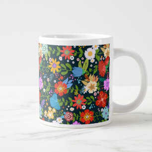 Ditsy seamless Flowers Mönster-13554 Jumbo Mugg