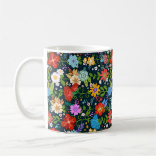Ditsy seamless Flowers Mönster-13554 Kaffemugg