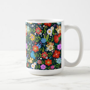 Ditsy seamless Flowers Mönster-13554 Kaffemugg
