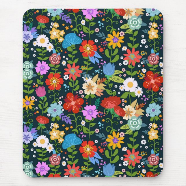 Ditsy seamless Flowers Mönster-13554 Musmatta (Framsidan)