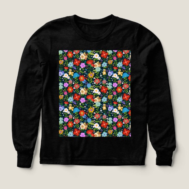 Ditsy seamless Flowers Mönster-13554 T Shirt (Design framsida)