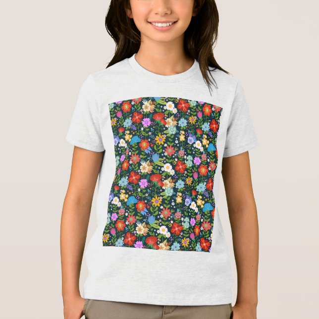 Ditsy seamless Flowers Mönster-13554 T Shirt (Framsida)