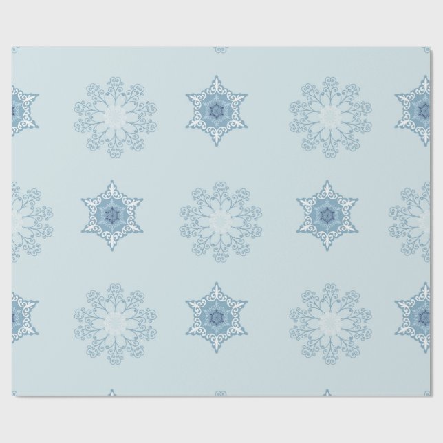 Ditsy snöflingemönster bakgrundstexturer presentpapper (Platt)