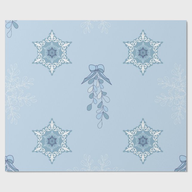 Ditsy snöflingemönster bakgrundstexturer presentpapper (Platt)