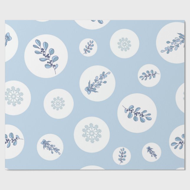 Ditsy snöflingemönster bakgrundstexturer presentpapper (Platt)