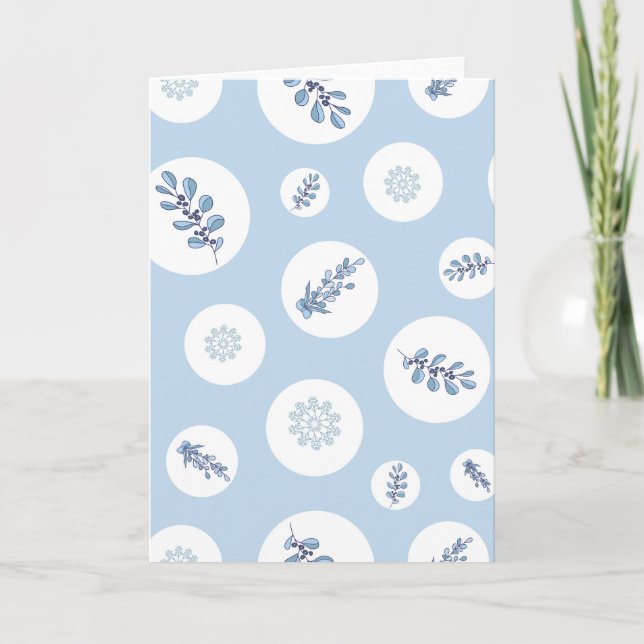 Ditsy Snowflake pattern backgrounds textures Kort (Framsida)