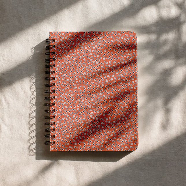 Ditsy White Daisies & Cobalt Leaves – Mini Floral Anteckningsbok (Skapare uppladdad)