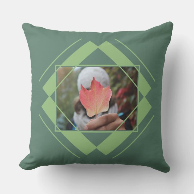 DITT 2 FOTOS i Geometric Mönster dekorativ kudde (Framsida)