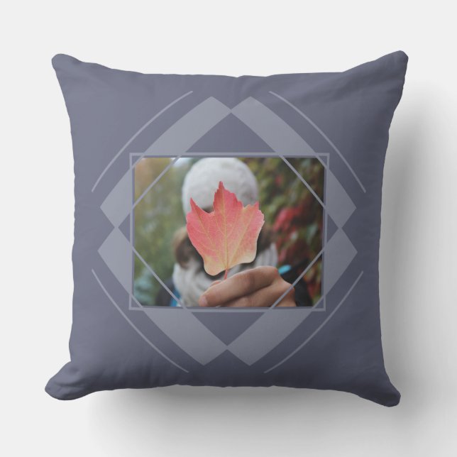 DITT 2 FOTOS i Geometric Mönster dekorativ kudde (Framsida)