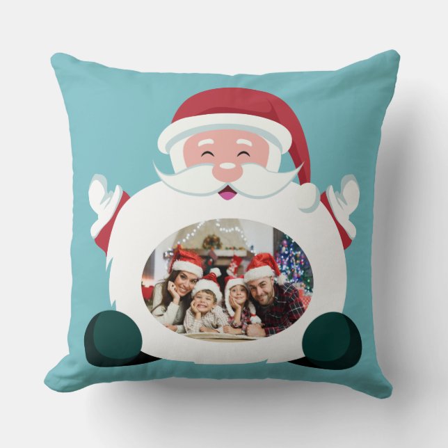 DITT 2 FOTOS i Santa ram anpassningsbar-kuddar Kudde (Framsida)