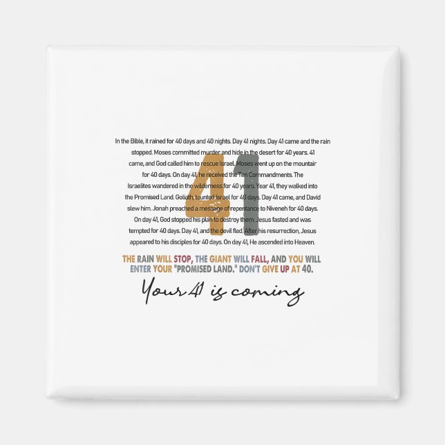 Ditt 41-tal kommer till Guds troende Christian Magnet (Framsidan)