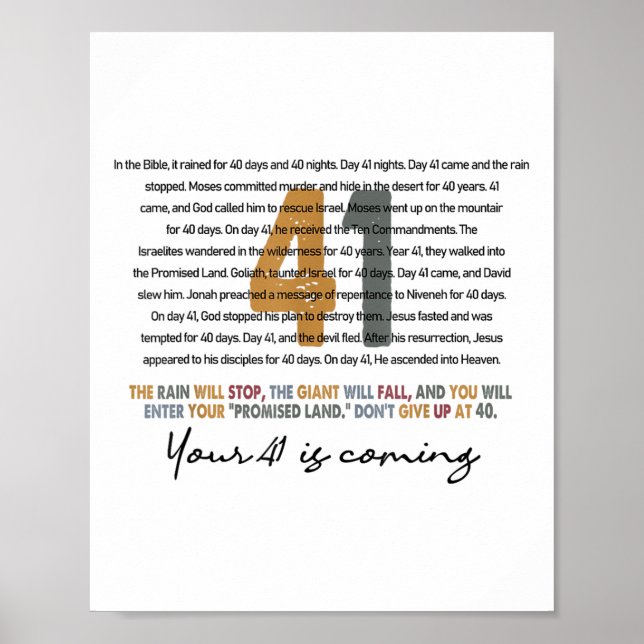 Ditt 41-tal kommer till Guds troende Christian Poster (Framsidan)