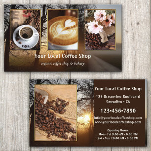 Ditt 4 Bilder Kaffebutik Mall Businesskort Visitkort