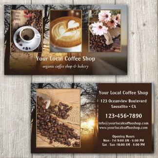 Ditt 4 Bilder Kaffebutik Mall Businesskort Visitkort