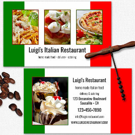 Ditt 4 Fotos Italienska Restaurang Visitkort