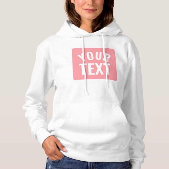 Ditt Anpassade Text eller Namn Blush Rosa Vit Kvin T Shirt (Framsida)