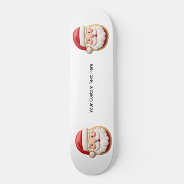 Ditt Anpassade Text Tomte Kaka Jul Mini Skateboard Bräda 18,5 Cm (Framsida)