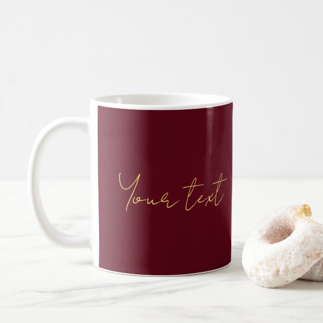 Ditt anpassade textnamn Elegant mall Typografi Kaffemugg (Med munk)