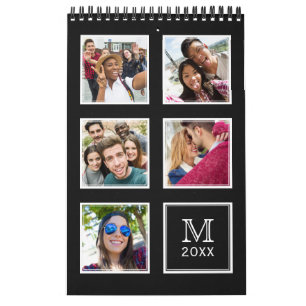 DITT anpassningsbar för foton och monogram Kalender